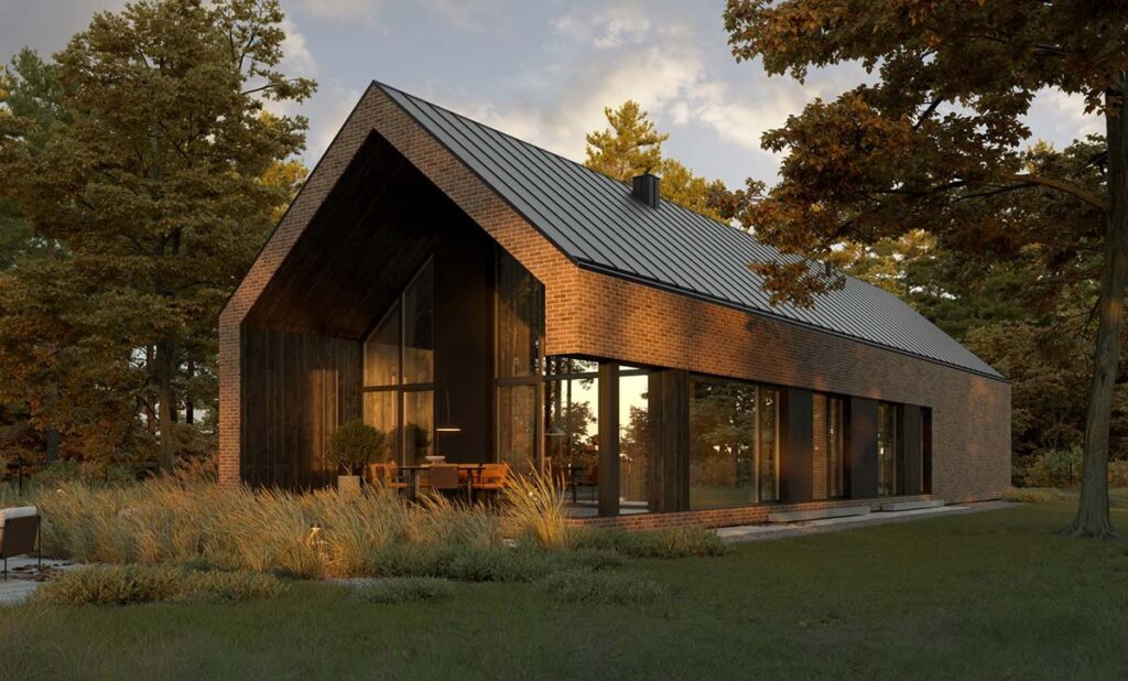 projekt nowoczesnego domu typu stodoła